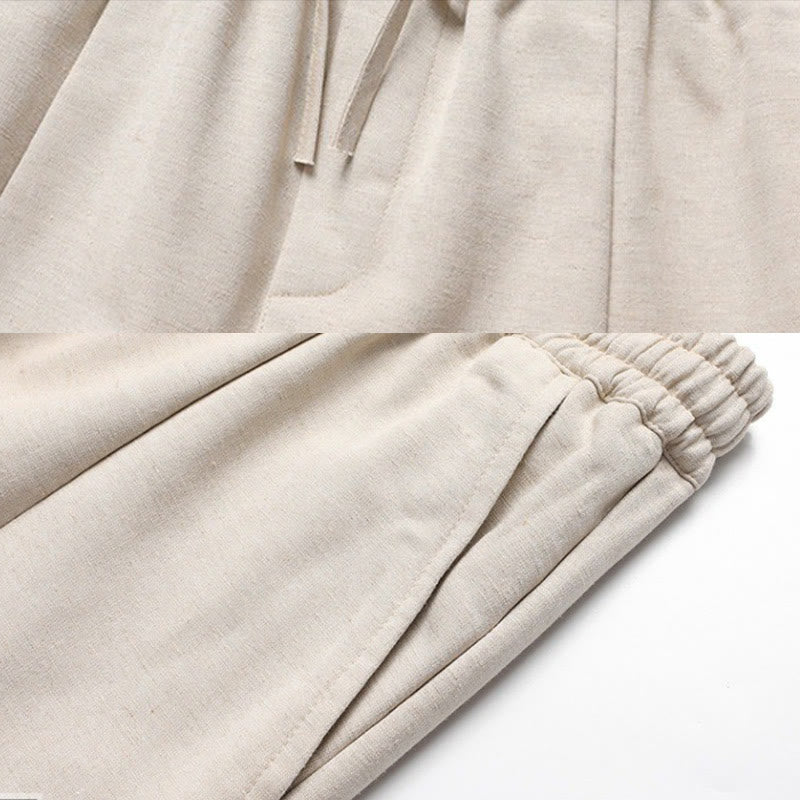 Buddha Stones Solid Tang-Anzug Traditionelles Fleece-gefüttertes Uniform-Set für Herren, langärmeliges Oberteil und Hose - image 7