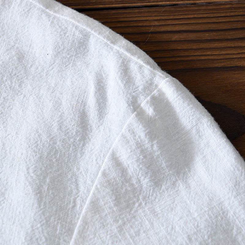 Buddha Stones Frosch-Knopf Chinesischer Tang-Anzug Baumwolle Leinen Herren Jacke Hemd mit Taschen - image 10