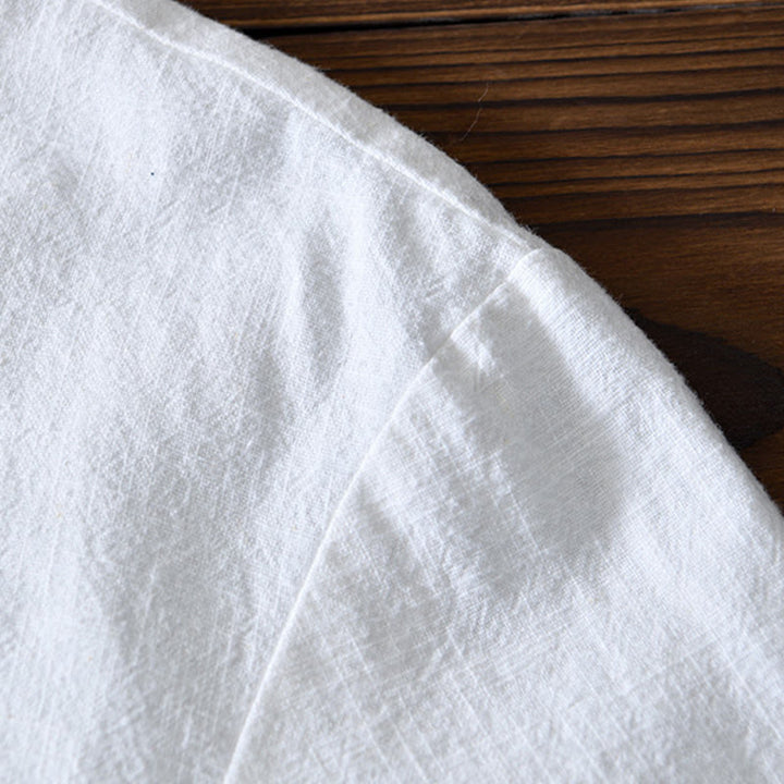 Buddha Stones Frosch-Knopf Chinesischer Tang-Anzug Baumwolle Leinen Herren Jacke Hemd mit Taschen - image 10