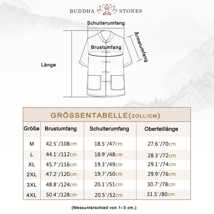 Buddha-Steine, Drache, Fu-Charakter, Tang-Anzug, traditionelles Kurzarmhemd, Hose mit weitem Bein, Kleidung für Herren - image 5