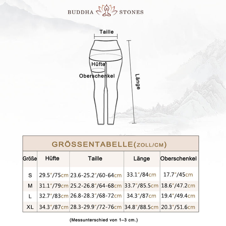 Buddha Stones Rot Blau Pfauenfeder Hose Sport Fitness Yoga Leggings Damen Yogahose - image 5