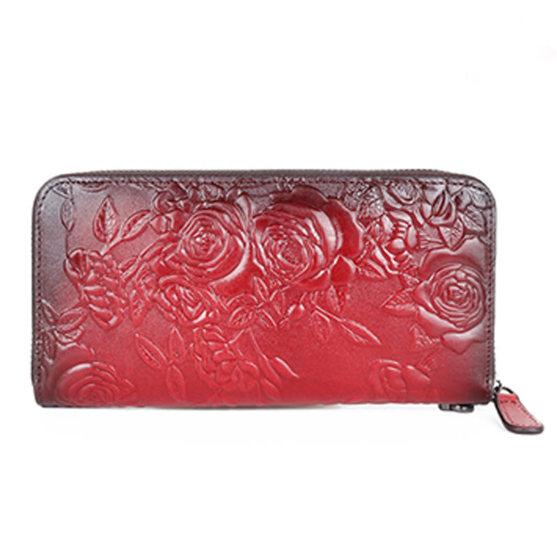 Buddha Stones Retro Rose bedruckte Ledertasche Journey Shopping Geldbörse Handtasche