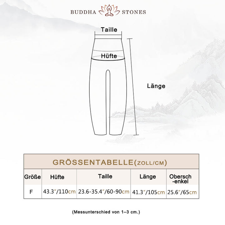 Buddha Stones lockere, lässige Haremshose mit rundem geometrischem Muster und hoher Taille für Damen