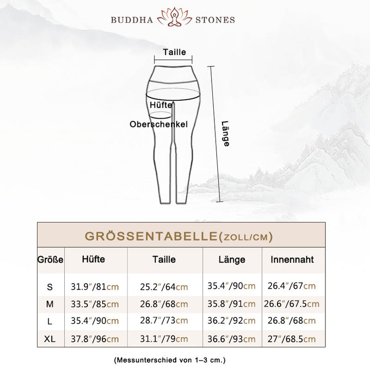 Buddha-Steine, Blumen, geometrische Mandalas, Druck, Sport, Fitness, Yoga, hohe Taille, Leggings für Damen - image 6
