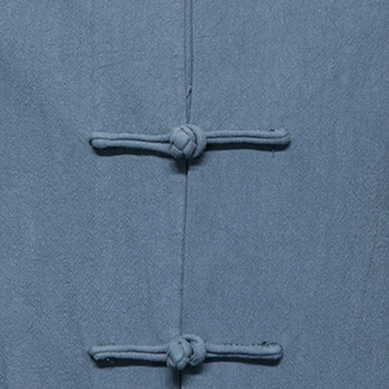 Buddha Stones Simple Frog-Button Chinesischer Tang-Anzug Baumwolle Herren Jacke Hemd mit Taschen - image 23