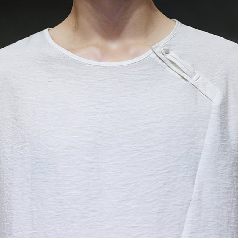 Buddha Stones Fall Solid Rundhals Langarm T-Shirt Baumwolle Männer Kleidung - image 16