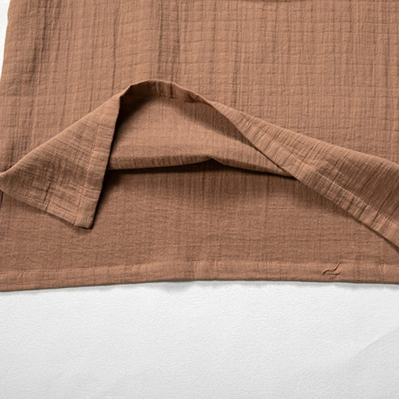 Buddha Stones Fall Einfaches V-Ausschnitt Langarm T-Shirt Baumwolle Herren Kleidung - image 8