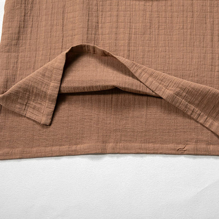 Buddha Stones Fall Einfaches V-Ausschnitt Langarm T-Shirt Baumwolle Herren Kleidung - image 8