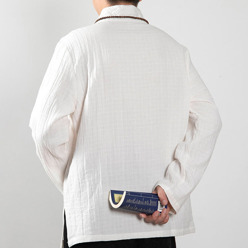 Buddha Stones Fall Einfaches V-Ausschnitt Langarm T-Shirt Baumwolle Herren Kleidung - image 13