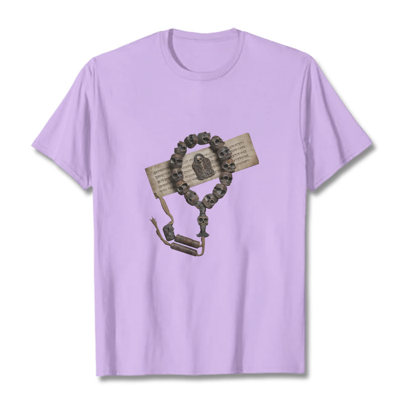 Buddha Stones ​​Tibetischen Der Herr Der Leiche Wald Perlen Muster T T-shirt - Pflaume - 2XL - image 34
