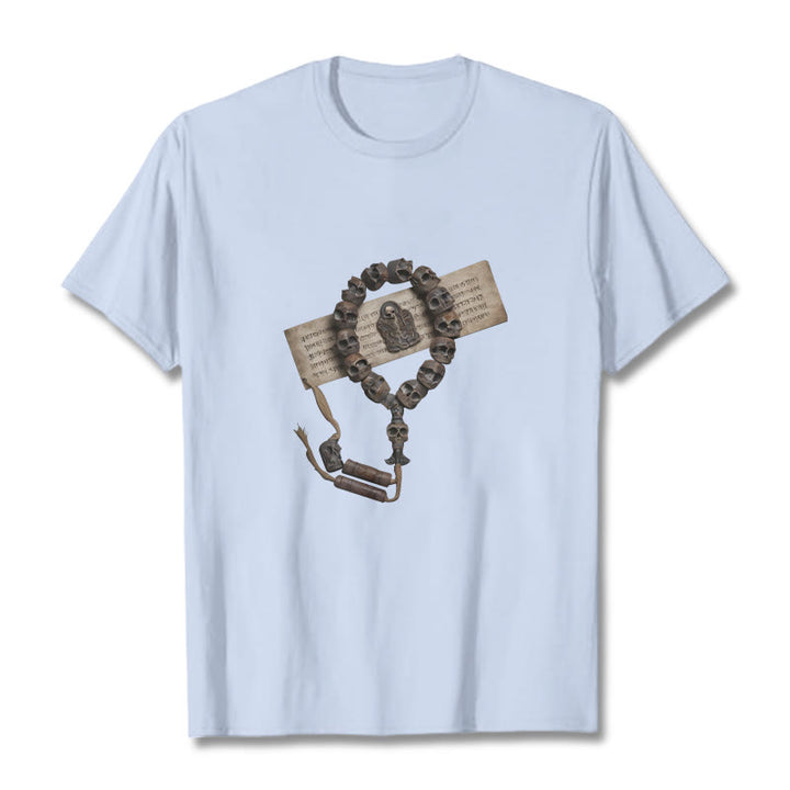 Buddha Stones ​​Tibetischen Der Herr Der Leiche Wald Perlen Muster T T-shirt - Helles Cyan - 2XL - image 24
