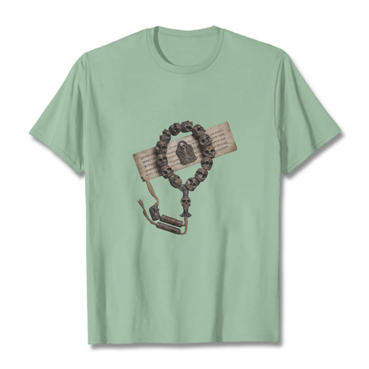 Buddha Stones ​​Tibetischen Der Herr Der Leiche Wald Perlen Muster T T-shirt - Blassgrün - 2XL - image 30