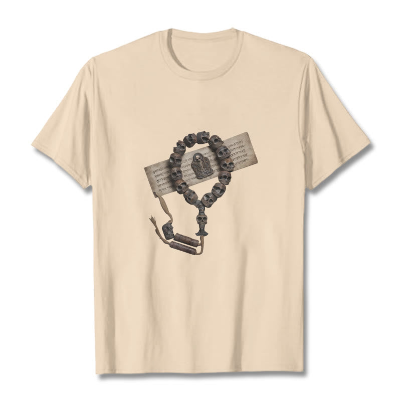 Buddha Stones ​​Tibetischen Der Herr Der Leiche Wald Perlen Muster T T-shirt - Bisque - 2XL - image 38