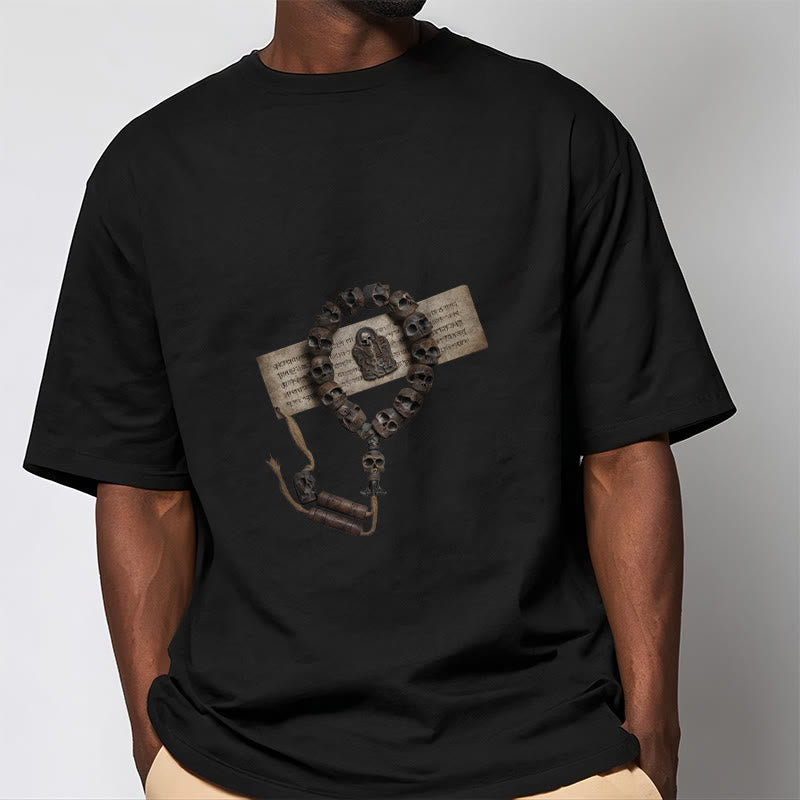 Buddha Stones ​​Tibetischen Der Herr Der Leiche Wald Perlen Muster T T-shirt - image 19