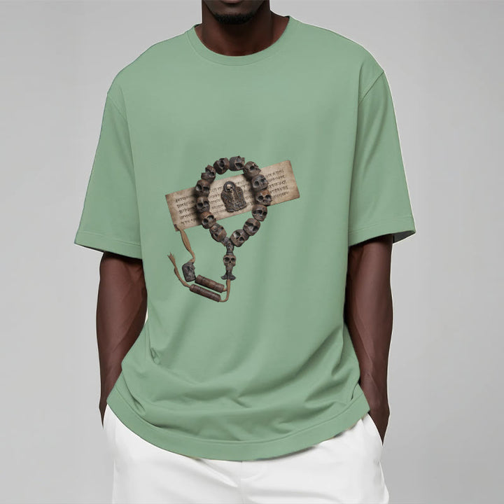 Buddha Stones ​​Tibetischen Der Herr Der Leiche Wald Perlen Muster T T-shirt - image 33