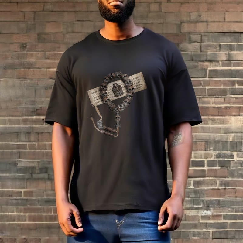 Buddha Stones ​​Tibetischen Der Herr Der Leiche Wald Perlen Muster T T-shirt - image 21