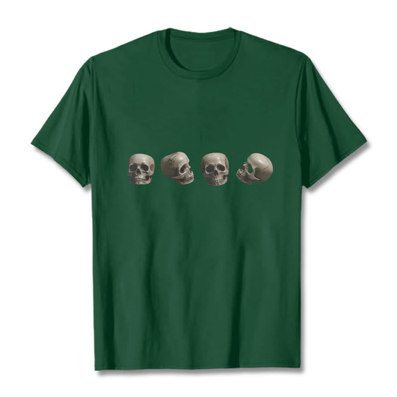 Buddha Stones ​​Tibetischen Der Herr Der Leiche Wald Schädel Muster T T-shirt - Waldgrün - 2XL - image 7