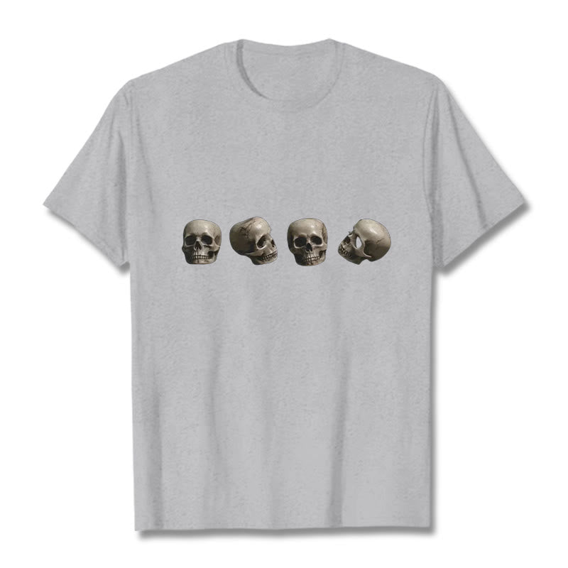Buddha Stones ​​Tibetischen Der Herr Der Leiche Wald Schädel Muster T T-shirt - Hellgrau - 2XL - image 21
