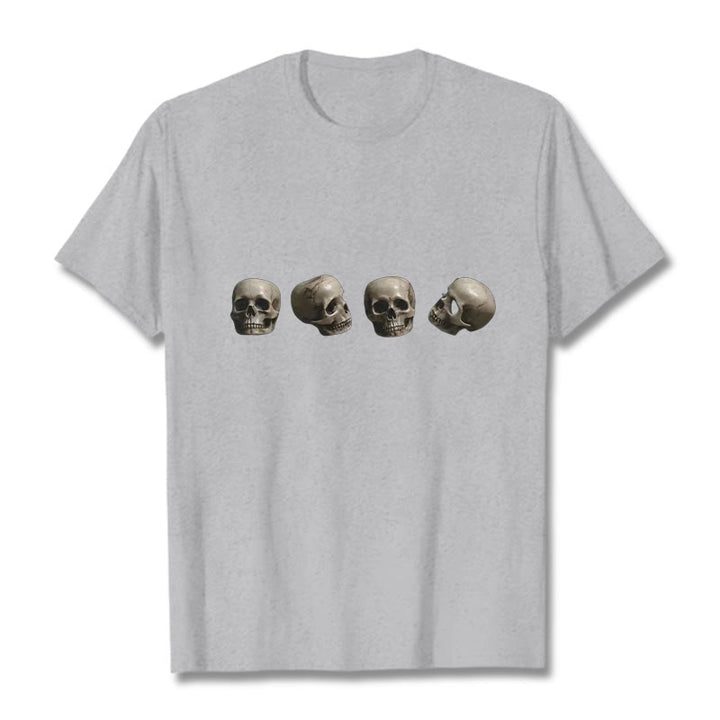 Buddha Stones ​​Tibetischen Der Herr Der Leiche Wald Schädel Muster T T-shirt - Hellgrau - 2XL - image 21