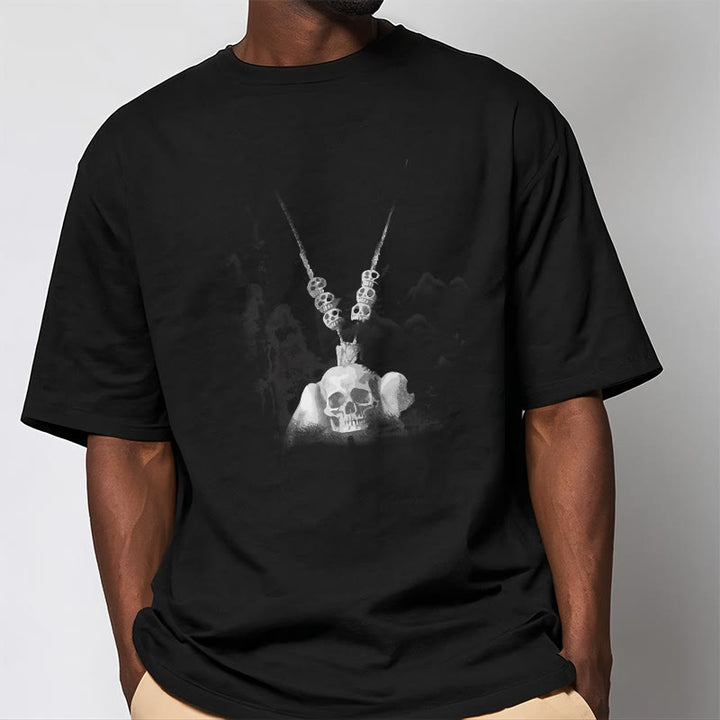 Buddha Stones ​​Tibetischen Der Herr Der Leiche Wald Schädel Anhänger Wolken Design T T-shirt - image 8
