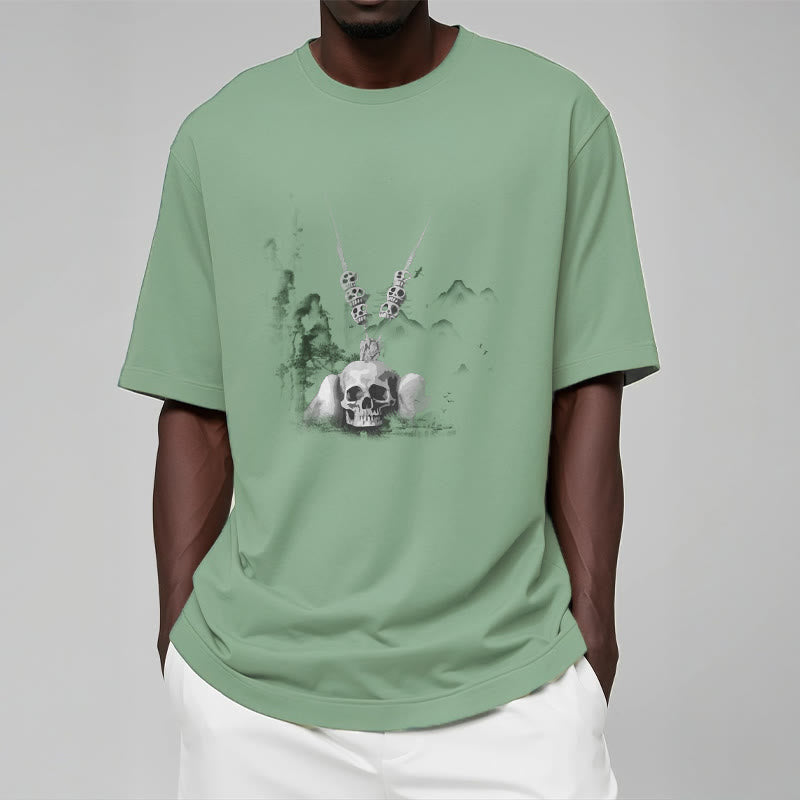 Buddha Stones ​​Tibetischen Der Herr Der Leiche Wald Schädel Anhänger Wolken Design T T-shirt - image 17