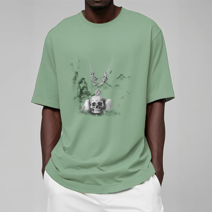 Buddha Stones ​​Tibetischen Der Herr Der Leiche Wald Schädel Anhänger Wolken Design T T-shirt - image 17