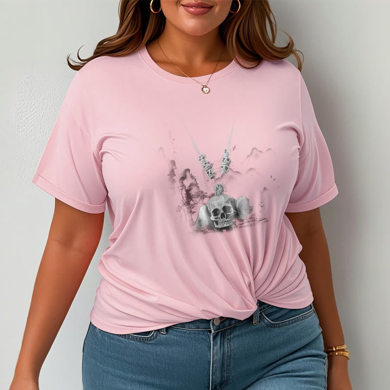 Buddha Stones ​​Tibetischen Der Herr Der Leiche Wald Schädel Anhänger Wolken Design T T-shirt - image 15