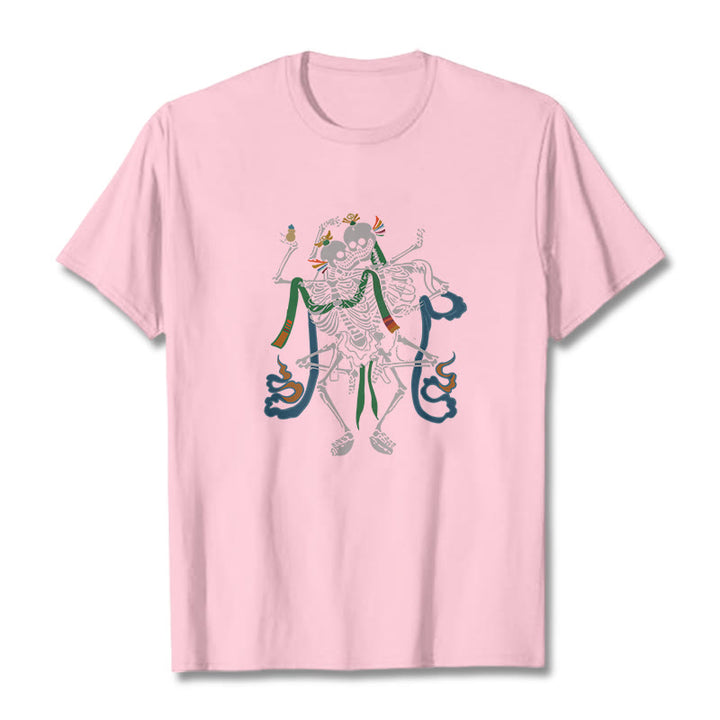 Buddha Stones ​​Tibetischen Der Herr Der Leiche Wald Design T T-shirt - Hellrosa - 2XL - image 13