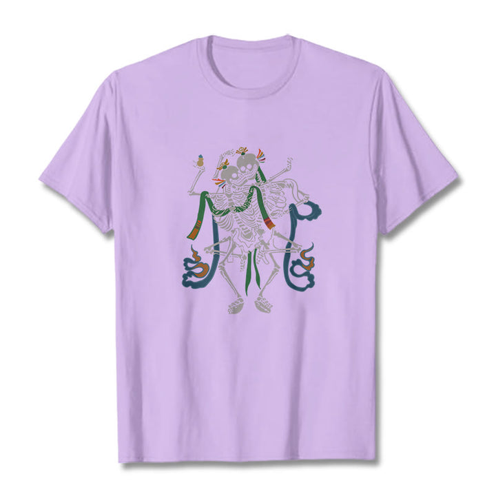 Buddha Stones ​​Tibetischen Der Herr Der Leiche Wald Design T T-shirt - Pflaume - 2XL - image 17
