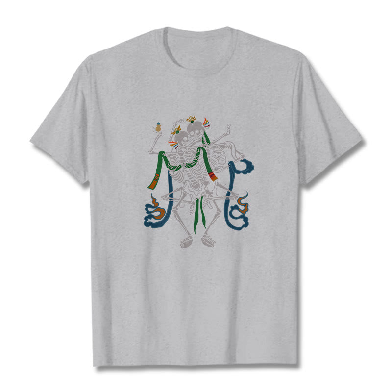 Buddha Stones ​​Tibetischen Der Herr Der Leiche Wald Design T T-shirt - Hellgrau - 2XL - image 21