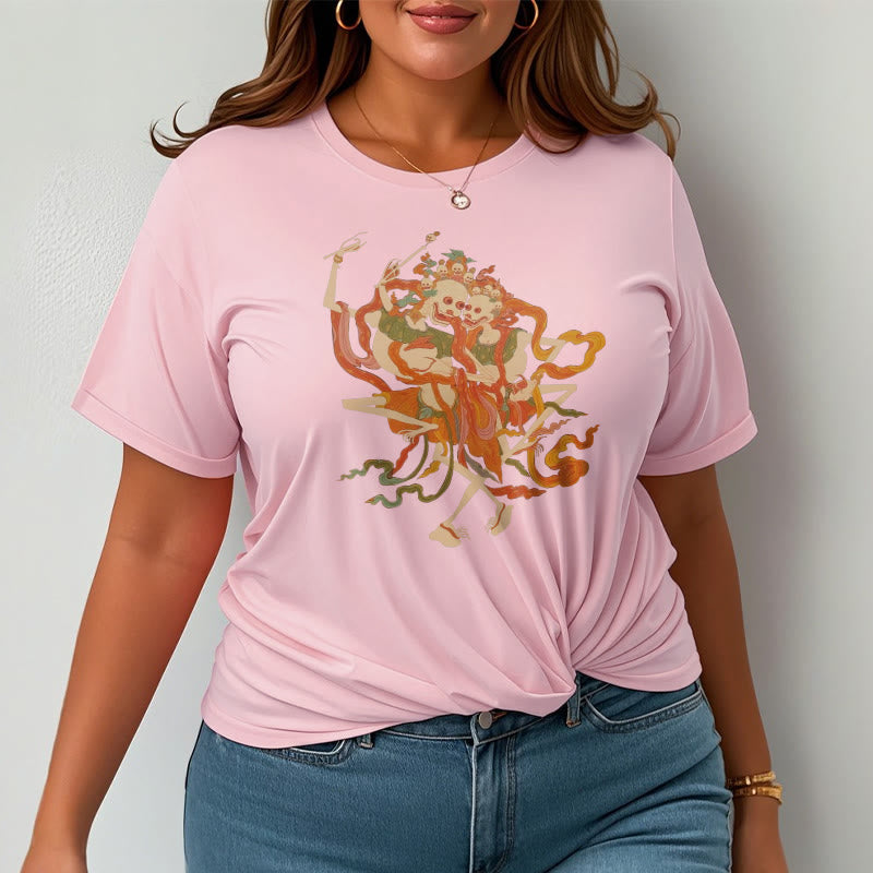 Buddha Stones ​​Tibetischen Bunte Die Herr Der Leiche Wald Muster T T-shirt - image 17