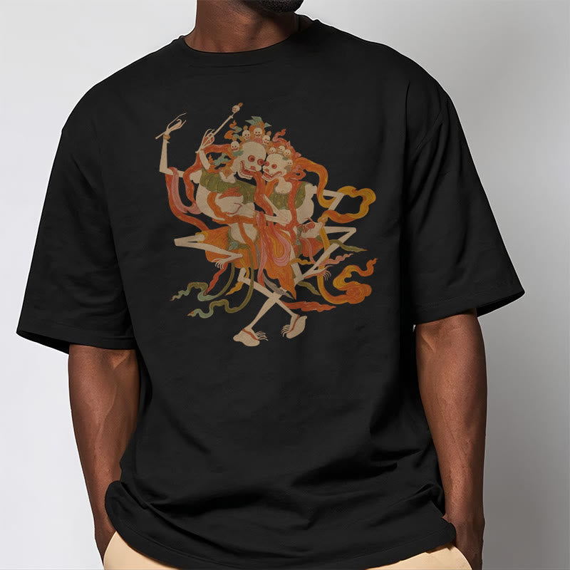 Buddha Stones ​​Tibetischen Bunte Die Herr Der Leiche Wald Muster T T-shirt - image 6