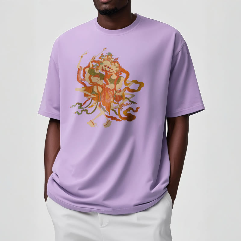 Buddha Stones ​​Tibetischen Bunte Die Herr Der Leiche Wald Muster T T-shirt - image 21