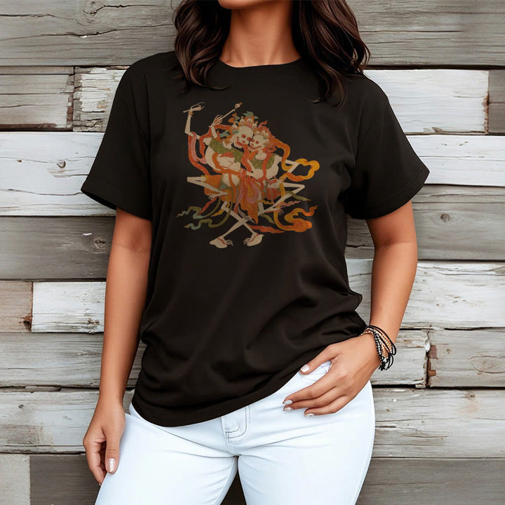Buddha Stones ​​Tibetischen Bunte Die Herr Der Leiche Wald Muster T T-shirt - image 8