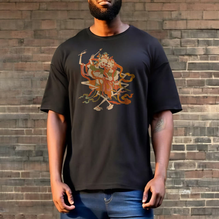 Buddha Stones ​​Tibetischen Bunte Die Herr Der Leiche Wald Muster T T-shirt - image 8