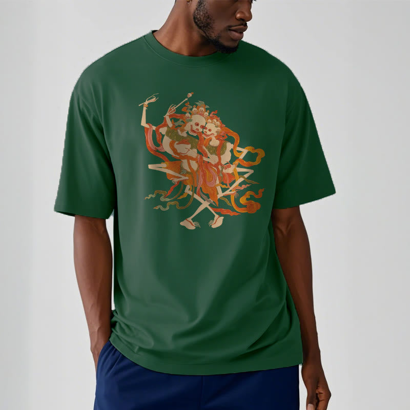 Buddha Stones ​​Tibetischen Bunte Die Herr Der Leiche Wald Muster T T-shirt - image 14