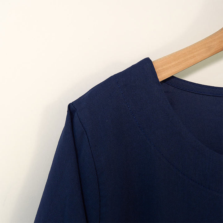 Buddha Stones Casual Löwenzahn Langarm Rundhals Shirt Baumwolle Leinen Damen Shirts - image 2