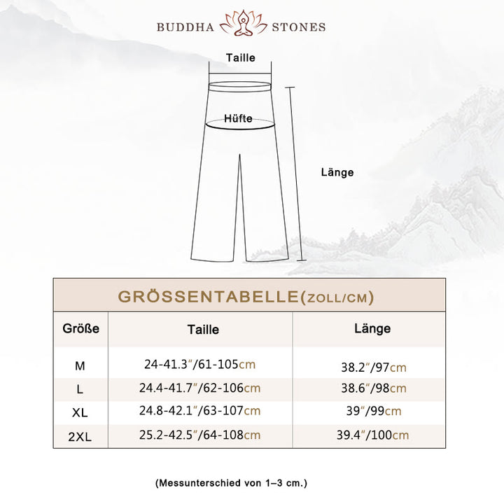 Midikleid im Hanfu-Stil mit Buddha-Steinen, Hose mit weitem Bein, Meditation, Zen-Praxis, Yoga, Tanzkleidung - image 6