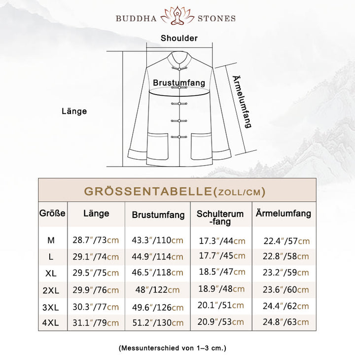 Buddha Steine Frosch-Knopf Chinesischen Tang Anzug Hemd Baumwolle Leinen Männer Jacke Kleidung