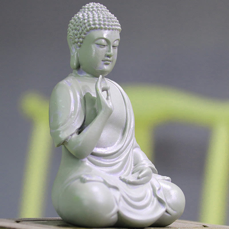 Buddha Stones, kleine Meditations- und Gebetsstatue aus Kunstharz, Mitgefühl, Dekoration für den Schreibtisch zu Hause - image 2