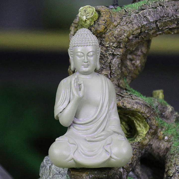Buddha Stones, kleine Meditations- und Gebetsstatue aus Kunstharz, Mitgefühl, Dekoration für den Schreibtisch zu Hause - image 10