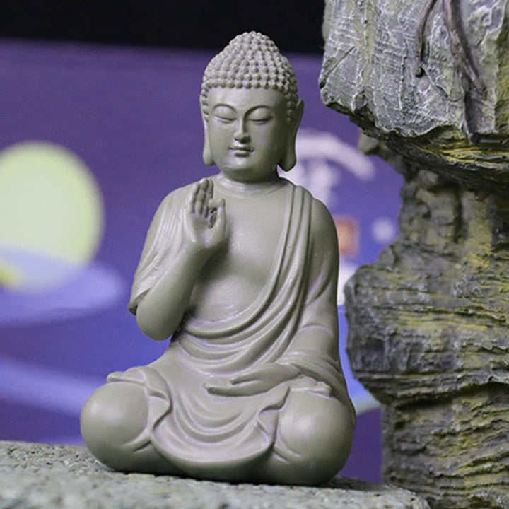 Buddha Stones, kleine Meditations- und Gebetsstatue aus Kunstharz, Mitgefühl, Dekoration für den Schreibtisch zu Hause - image 8