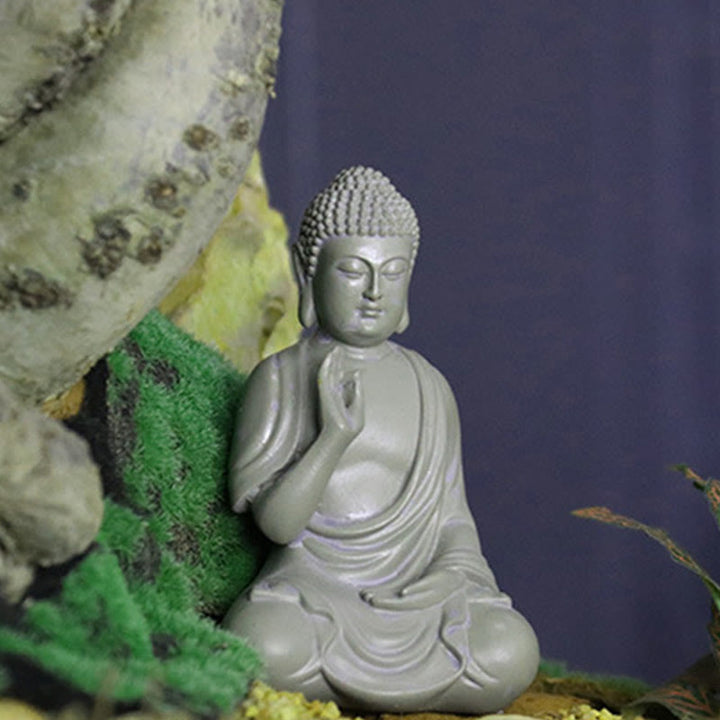 Buddha Stones, kleine Meditations- und Gebetsstatue aus Kunstharz, Mitgefühl, Dekoration für den Schreibtisch zu Hause