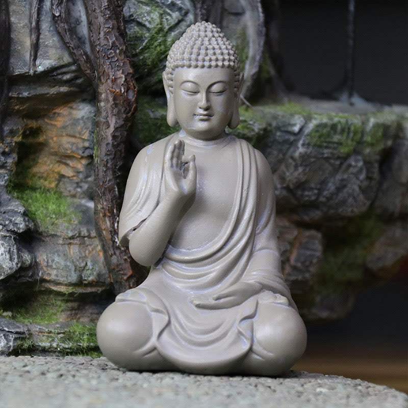 Buddha Stones, kleine Meditations- und Gebetsstatue aus Kunstharz, Mitgefühl, Dekoration für den Schreibtisch zu Hause