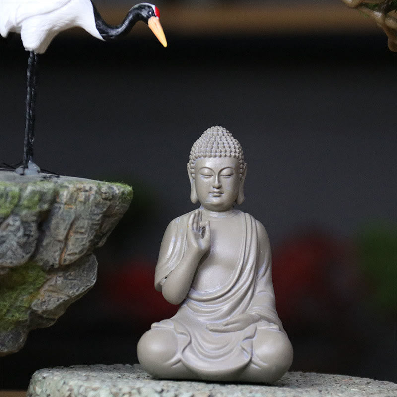 Buddha Stones, kleine Meditations- und Gebetsstatue aus Kunstharz, Mitgefühl, Dekoration für den Schreibtisch zu Hause - image 15