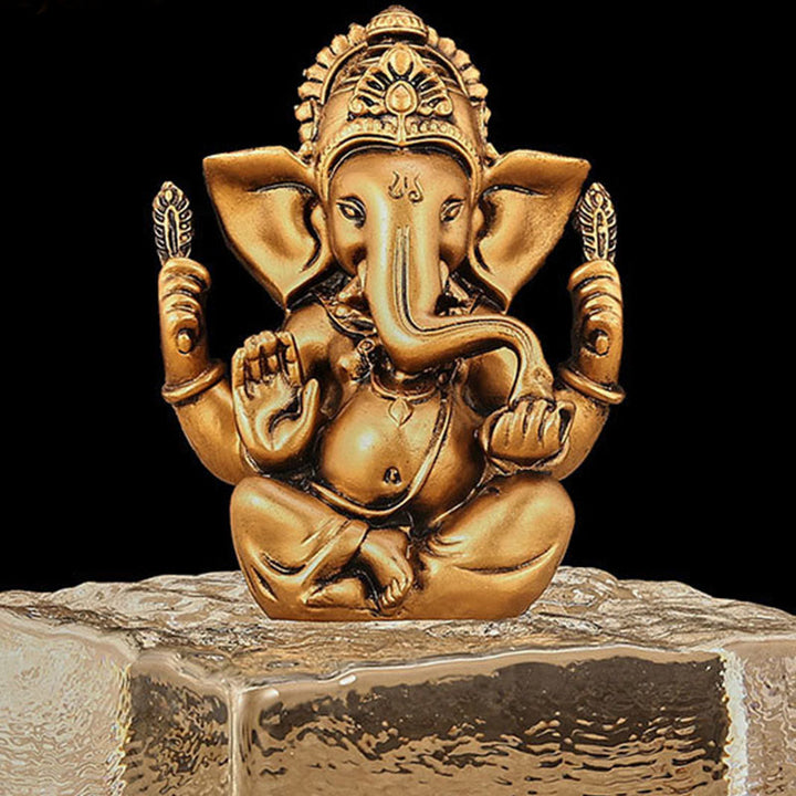 Buddha Stones, Ganesh Ganpati, Elefanten-Statue, Transformation, Heimdekoration aus Kunstharz