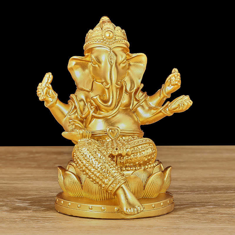 Buddha Stones ​​Mini Kleine Ganesh Ganpati Elefant Meditation Statue Reflexion Hause Harz Dekoration - image 0