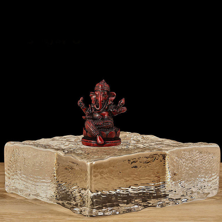 Buddha Stones ​​Mini Kleine Ganesh Ganpati Elefant Meditation Statue Reflexion Hause Harz Dekoration - Roter Ganesh - Mini Klein 4,5 x 4 x 6 cm - image 15