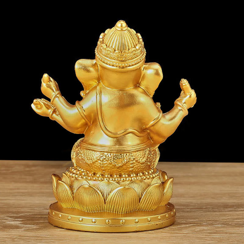 Buddha Stones ​​Mini Kleine Ganesh Ganpati Elefant Meditation Statue Reflexion Hause Harz Dekoration - image 6