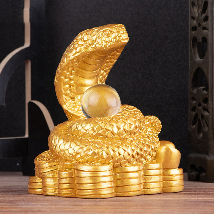 Buddha Stones , Jahr der Schlange, Barren, Kupfermünzen, Ball, Reichtum, Harzstatue, Heimdekoration - image 4